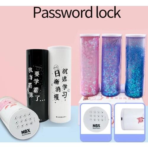 Cute Pencil Box Password Multifunctional Pencil Box Pencil Cases Pencilcase for Boys Girls School Stationery Portable
