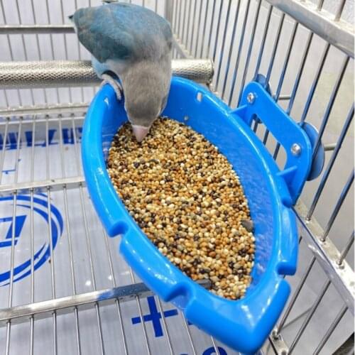 Bird Water Bathtub Pet Parrots Cage Hanging Feeder Bowl Bathing Toy Shower Box