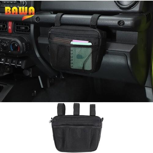 BAWA Car Universal Co-Pilot Handle Storage Bag for Suzuki Jimny 2019+ Multifunctional Storage Bag for Jeep Wrangler JK JL 2007