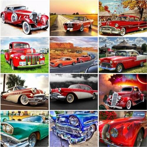 Full Square/Round 5D Diy Diamond Painting Car 3D Diamond Embroidery Landscape Picture Rhinestones Mosaic Cross Stitch Home Decor