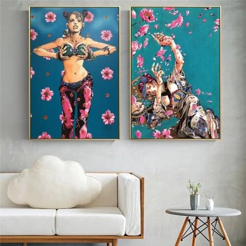 Jolyne Kujo Dance Flower Girl Anime Posters And Prints Living Room Mural Pictures On Wall Art Canvas Painting Decoration Posters
