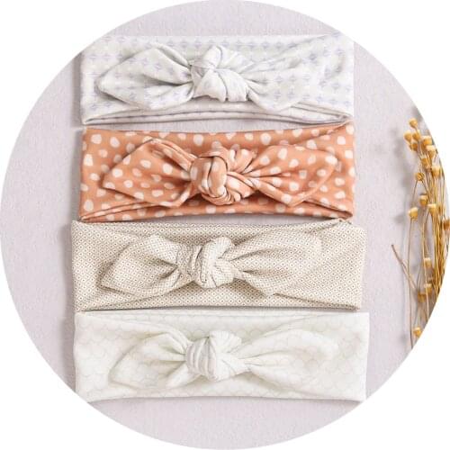 Girls Bohemia Hair Bands Print Headbands Retro Hair Accessories Cross Knot Baby Turban Elastic Hairband Headwrap Kids Headwear