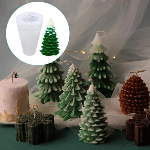 Durable Cake Mold Easy Demould Silicone Christmas Tree Shape Mousse Candle Soap Mould Baking Supplies Kitchen Tool