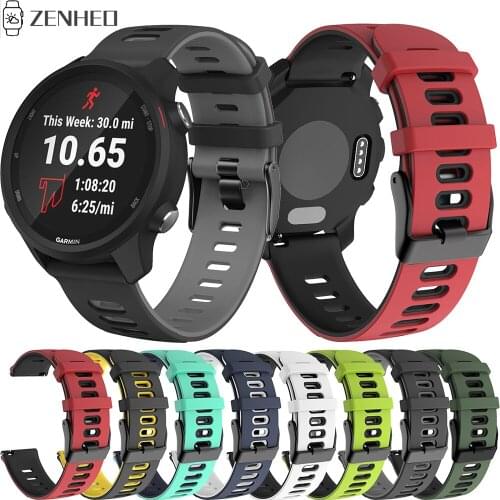 20mm Silicone Strap for Samsung Galaxy Watch Active/ Active 2/Galaxy Watch 42mm Smart Watch Band for Garmin Forerunner 245 245M