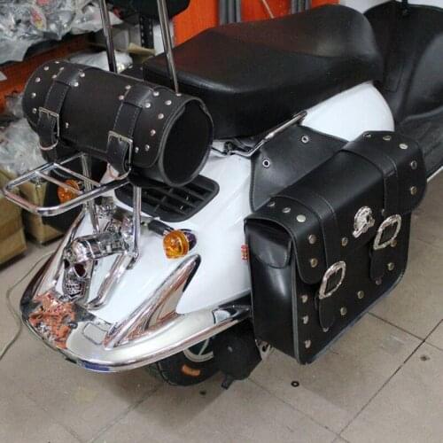 3 Piece Bag/set Motorbike Saddle Bag Scooter Side Bag Luggage Pouch Fit for All Motorcycle Top Quality Black