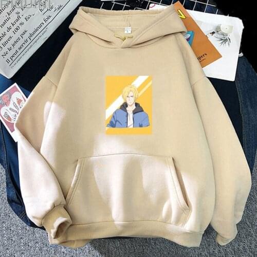 2021 Kawaii Anime Cartoon Banana Fish Hoodie Sweatshirt Men / Women Printing Pullovers Long Sleeve Unisex Hip Hop Oversized Top