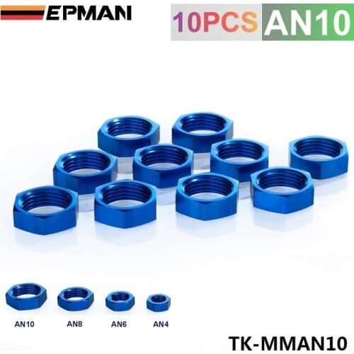 Turbo fitting AN10 AN-10 7/8"-14 adapter bulkhead nut Aluminum Finish Nut Seal Lock Fitting Adapter TK-MMAN10