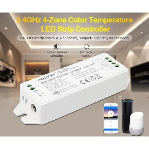 DC12V~24V FUT035 Upgraded 2.4GHz Color Temperature Controller LED Dual White Brightness Dimmer 12A/Channel For Light Ribbon