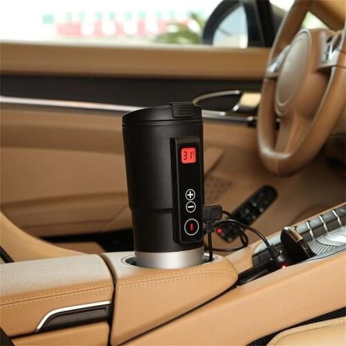 Intelligent Car Auto HeatingCup Adjustable 12V Temperature Control Travel Electric Digital Display Car Heating Cooling Mug