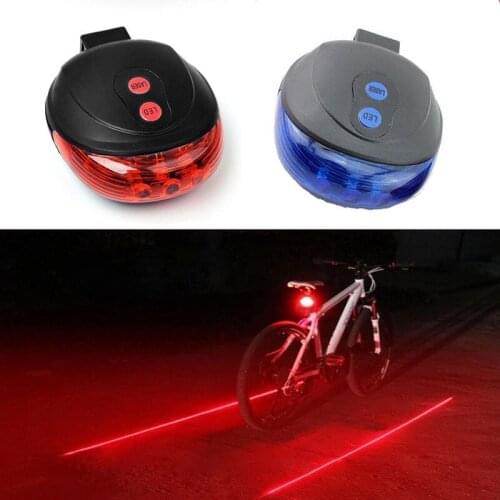 Waterproof Bicycle Cycling Lights Taillights 5 LED+2 Laser Safety Warning Bicycle Lights Bicycle Tail Bicycle Accessories Lamp