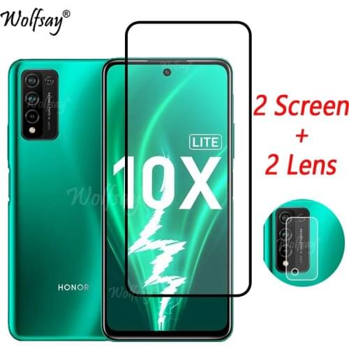 Full Cover Tempered Glass For Honor 10X Lite Screen Protector For Honor 10X Lite Camera Glass For Honor 10X Lite Glass 6.67 inch