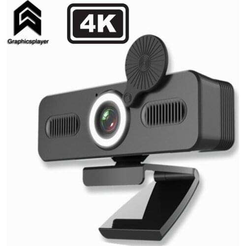 1080P/2K/4K Webcam with Ring Light Auto Focus with Microphone 3840x2160 1080P Camera for Pc 30FPS 8 Mega