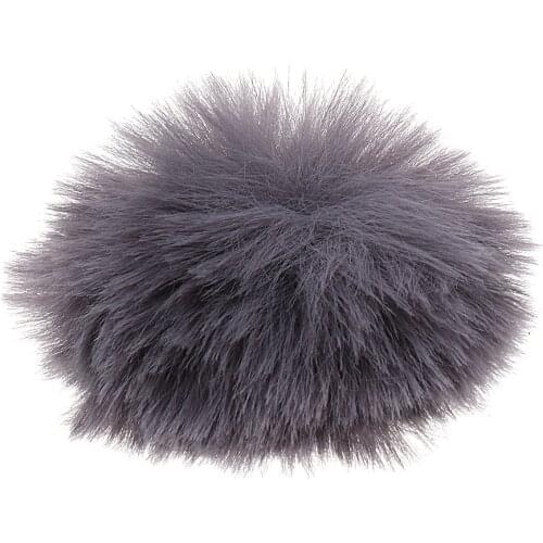 2 Colors Outer Fur Cover Windshield Sleeve for Lavalier Microphone
