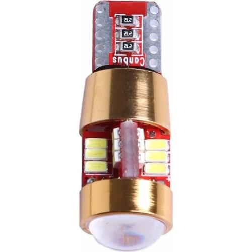 2x Canbus Car 27-3014 SMD T10 LED W5W Projector Lens Auto Lamp Light Bulbs for ford focus 2 3 fiesta mondeo ecosport kuga drl