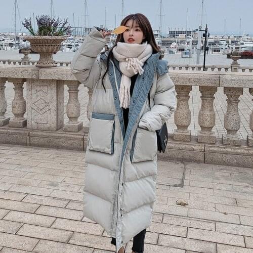 2021 Womens Autumn Winter Jacket Long Parkas Women Winter Coat with Hooded Thick Warm Outerwear