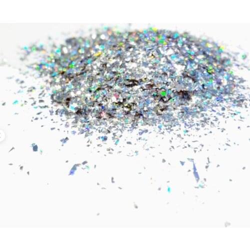 50g (12types )Shattered Holographic Irregular Flakes (AB) SMALL Irregular Glitter Shape Polyester Laser Cut Glitter Nail glitter