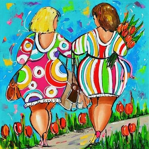 5D Diamond Painting good Gril friend Picture Of Rhinestones Mosaic Cartoon Diamond Embroidery shopping For Children Gift