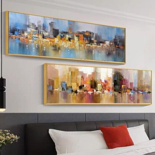 Abstract City Landscape Modern Painting Poster Printmaking HD Pictures Printed on Canvas Used for Room Home Decor Wall Art