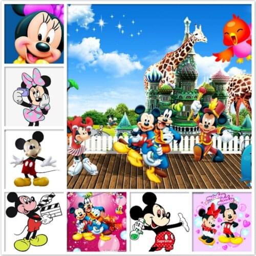 DIY Disney Diamond Painting Mickey Mouse 5d Diamond Mosaic Cross Stitch Kits Embroidery Home Decor Crafts for Child