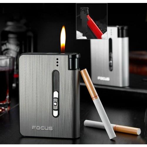 Automatic Pop-up Cigarette Box Cigarette Case Moisture-proof Lighter Case Cigarette Holder Case Smoking Gadget For Men Gifts