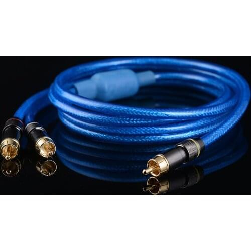Dual RCA Male To RCA Male Plug Coax Adapter Coaxial Audio Cable Video Wire Professional Gold Plated