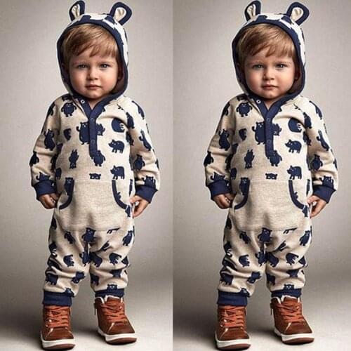 Spring And Autumn Period And New Boys Girls Long Climb Long Sleeve Hooded Jumpsuit Baby Climb Clothes Rompers