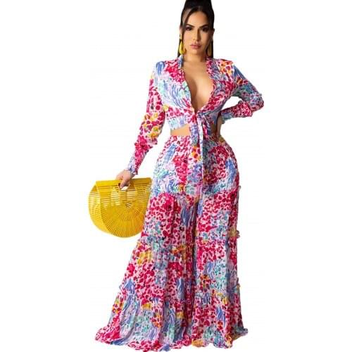 2 Piece Set Bodycon Tops And Pants Dashiki Traditional African Two Piece Set Women Africaine Print Africa Clothes Matching Sets