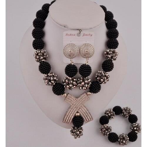 Pretty Black African Jewelry Set SP-2-11