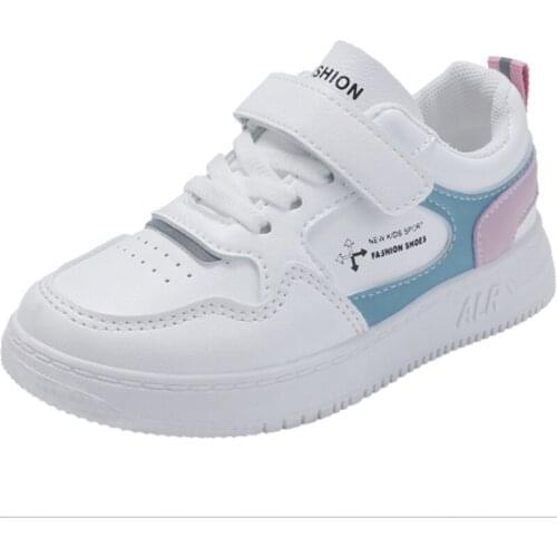 2021 New Children Damping Casual Shoes Boys Wear-resistant Running Sneakers Girls Lightweight Breathable All-match White Shoes