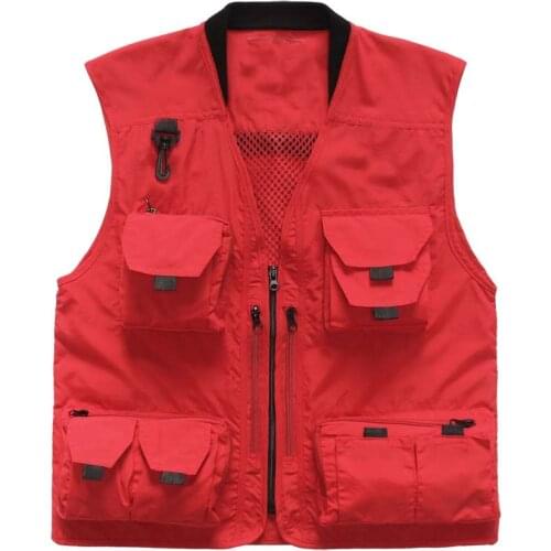 Summer Multi Pockets Vest Quick-Drying Multi-Pocket Vest Man Woman Director Reporter Adversting Waistcoat Volunteer Vest VT-085