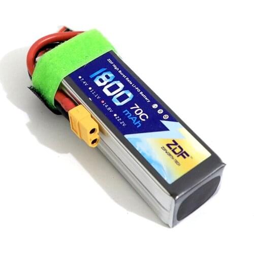 ZDF 1800mAh Lipo Battery 14.8V 70C Racing Battery 4S XT60 /T/SY60Plug for FPV Drone Racing Professinal Drone Frame RC Car