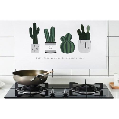 Kitchen Oil-Proof Stickers Aluminum Foil High Temperature Resistant Ceramic Tile Wall Stickers Oil-Proof Self-Adhesive Wallpaper