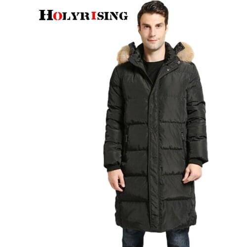 Men Down Jackets Winter Jacket Long Doudoune Courte Adjust Hooded Warm Coats Comfortable Jassen Mannen Windproof Slender 19405