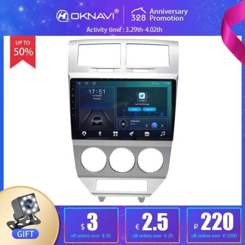 Newest Android 10.0 Car Radio Player For Dodge Caliber 2009 2010 2011 2012 GPS DSP Carplay Navigation 1280*720P No DVD 4G WIFI