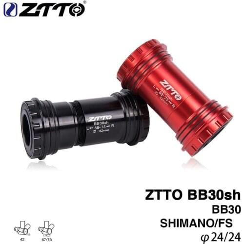 New ZTTO BB30sh Bottom Brackets CERAMIC BB30 24mm Adapter bicycle Press Fit Axle for MTB Road bike parts Dual silicone seal