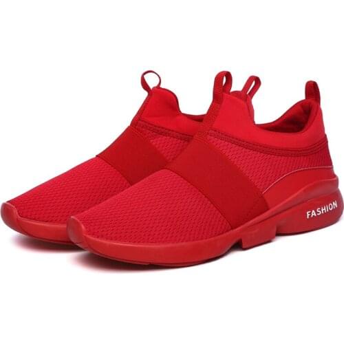 2018 Autumn New Casual MenS Shoes Net Breathable Models MenS Shoes Men Comfortable Shoes Black White Red Color Size: 39-46