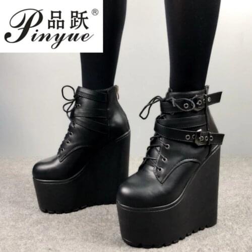 Pinyue Women's Wedge Ankle Boots