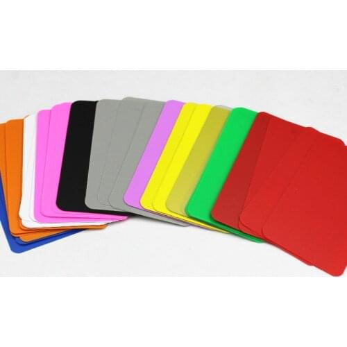 50pcs Blank Matte Multicolor PVC Tags Plastics Waterproofing Hang Tag Garment Clear Plastic With Hole Frosted Plastic Hang Tag