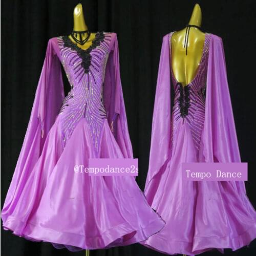 Advanced Ballroom Competition Dance Dress Purple Standard Modern Skirt Of High Quality Women Waltz Ballroom Dance Dresses