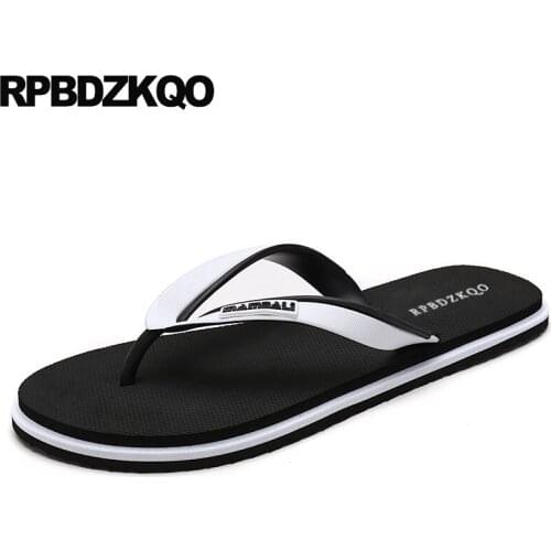 Waterproof water rubber beach casual slip on fashion shoes slippers mens sandals 2019 summer outdoor soft white flip flop slides