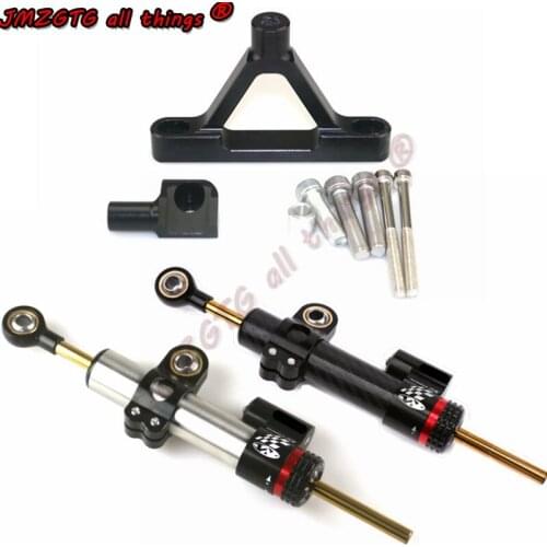Motorcycle CNC Stabilizer Damper Complete Steering Mounting Bracket For KAWASAKI ZX6R 2007-2008