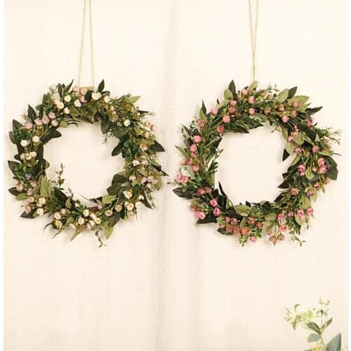 40cm Wreath Artificial Green Leaves Door Wall Window Hanging Garland Party lower Outside Decor Home Decor