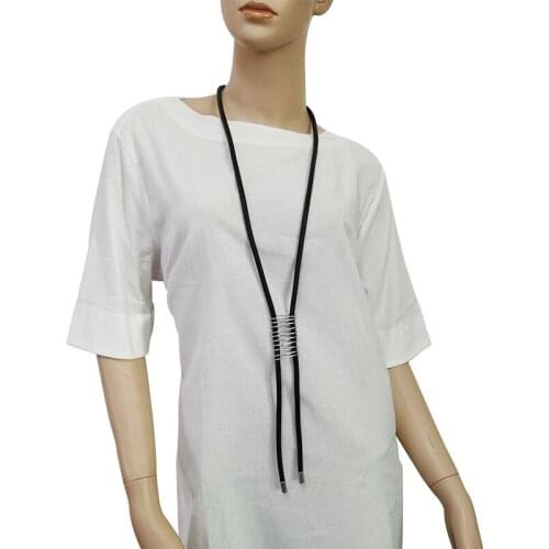 YD&YDBZ New Designer Cross Rubber Necklaces Pendant Necklace For Ladies Fashion Punk Style Leather Necklaces Accessories Gift