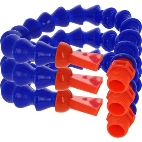 1/4 3/8 1/2 Universal Lathe Flexible Adjustable Water Oil Coolant Pipe Hose Flat Head Nozzle Spark Plug Tube Condenser 300-500mm