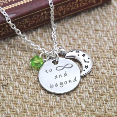 12pcs/lot Lightyear outer space necklace To Infinity and Beyond Elements crystal moon jewelry