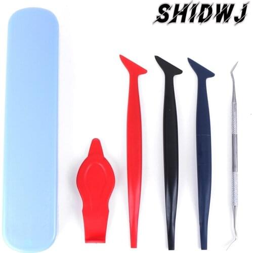 6pcs New Car Stickers Hardness Wrap Vinyl Tools Exterior Accessories Micro Squeegee Scraper Car Tuck Micro Gasket Squeegee Brand