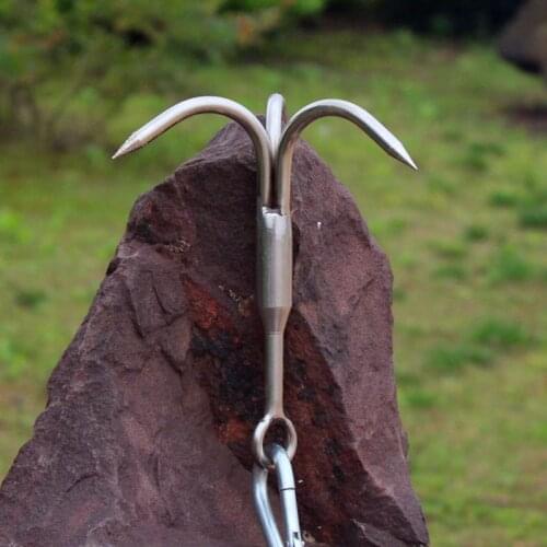 Grappling/Grapnel Hook 3-Claw Stainless Steel Tree Climbing Hook Outdoor Hiking Walking SAL99