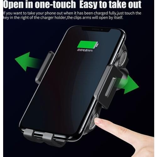 Car Mount Automatic Qi Wireless Charger for Sony Xperia XZ3 XZ2 Premium Case Mobile Accessories Fast Charging Car Phone Holder