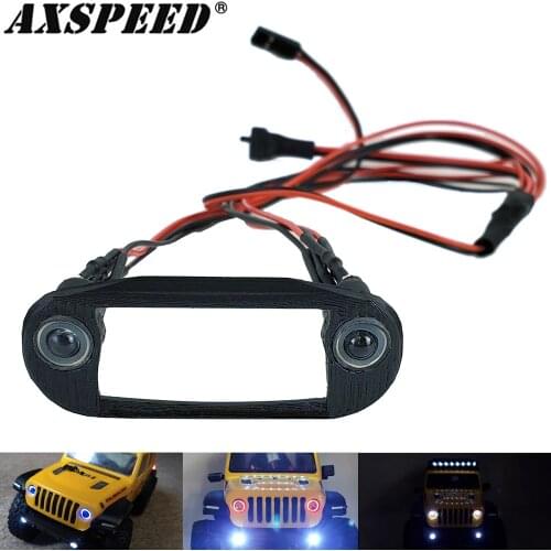 AXSPEED RC Car Front Light Lamp with Mount Bracket for 1/24 Axial SCX24 90081 AXI00002 LED Headlight Bright Upgrade Parts