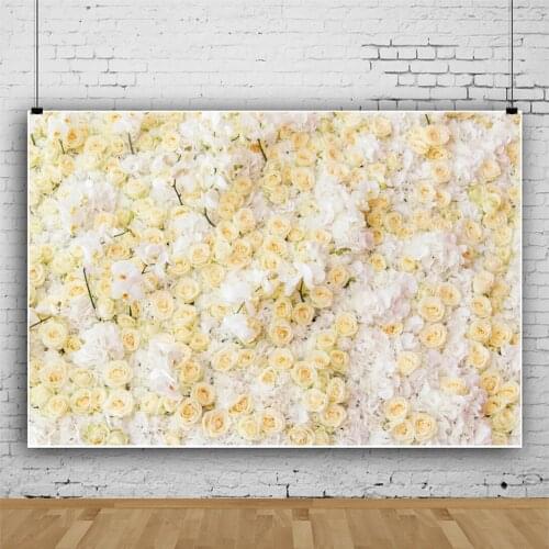 Pale-yellow Champagne Roses Backdrops Artistic Photos Background Decorations for Wedding Ceremony Portrait Photography Props